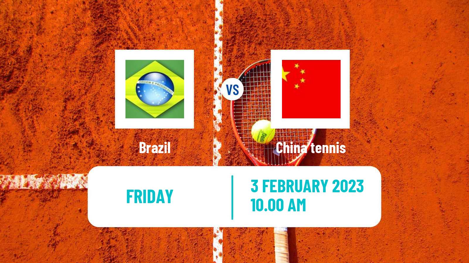 Tennis Davis Cup World Group I Teams Brazil - China