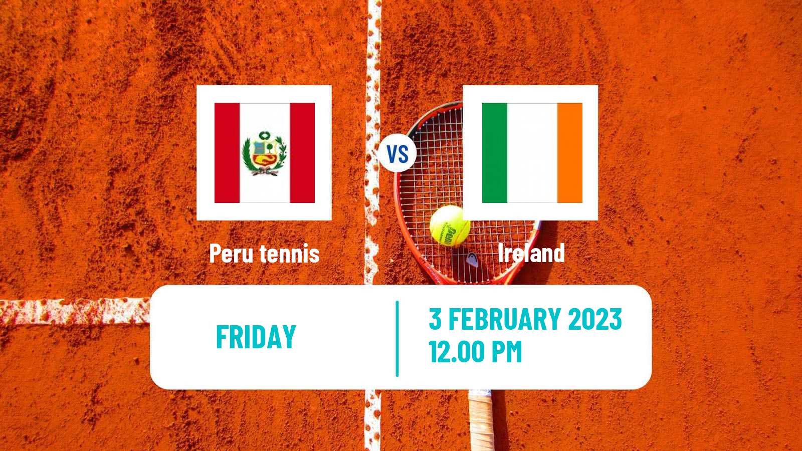 Tennis Davis Cup World Group I Teams Peru - Ireland