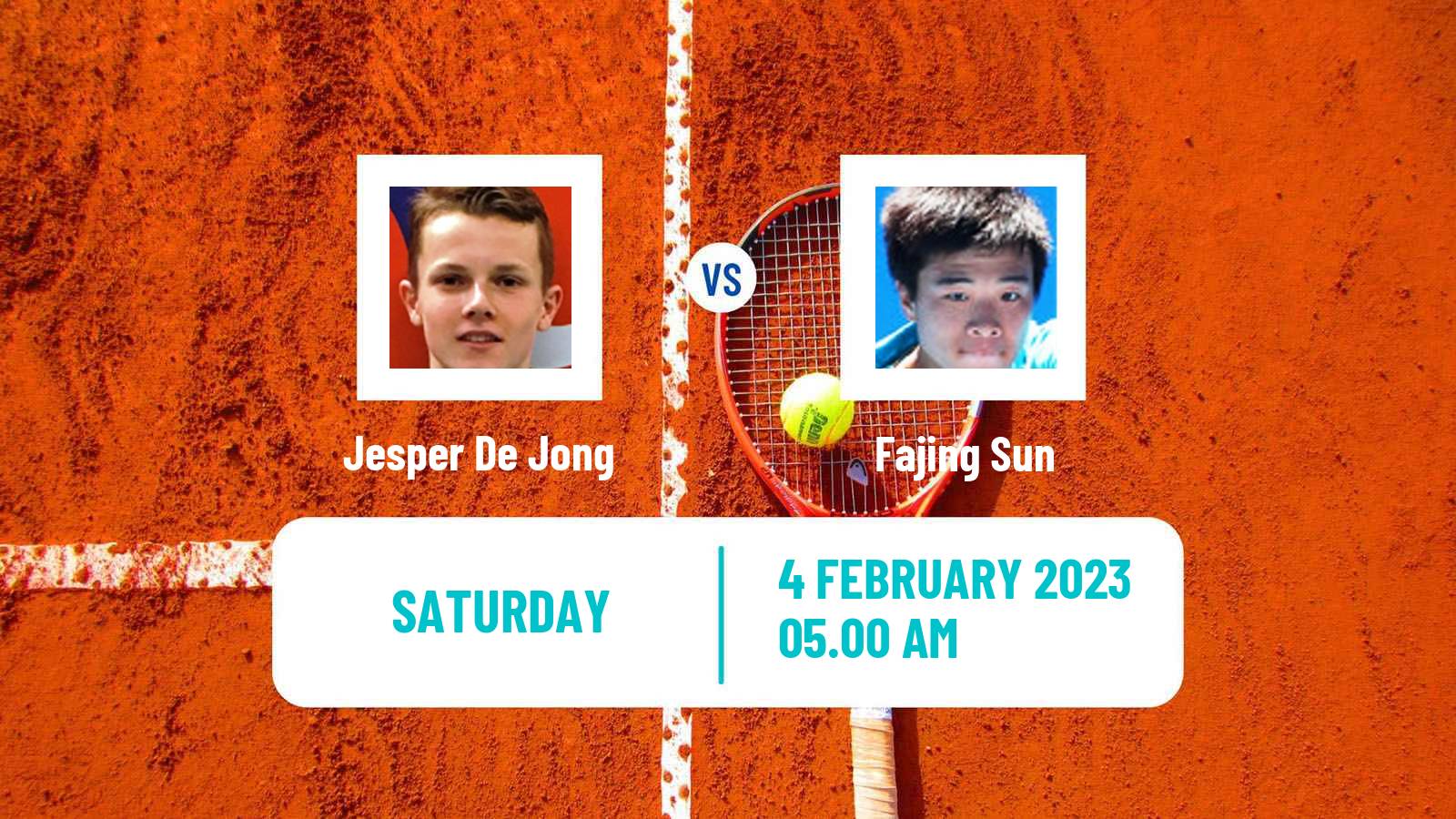 Tennis ITF Tournaments Jesper De Jong - Fajing Sun