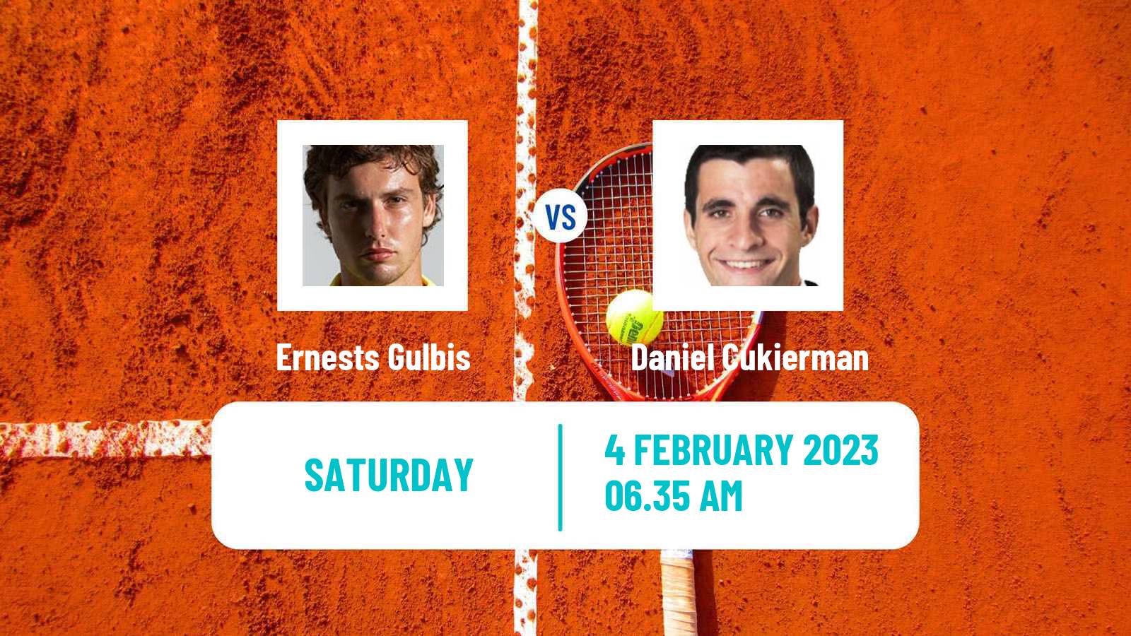 Tennis Davis Cup World Group I Ernests Gulbis - Daniel Cukierman