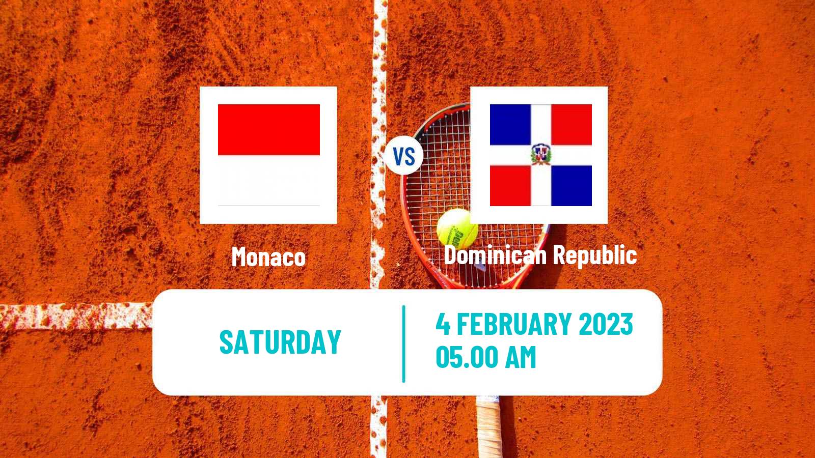 Tennis Davis Cup World Group II Teams Monaco - Dominican Republic