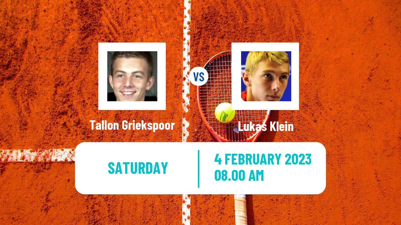 Tennis Davis Cup World Group Tallon Griekspoor - Lukas Klein