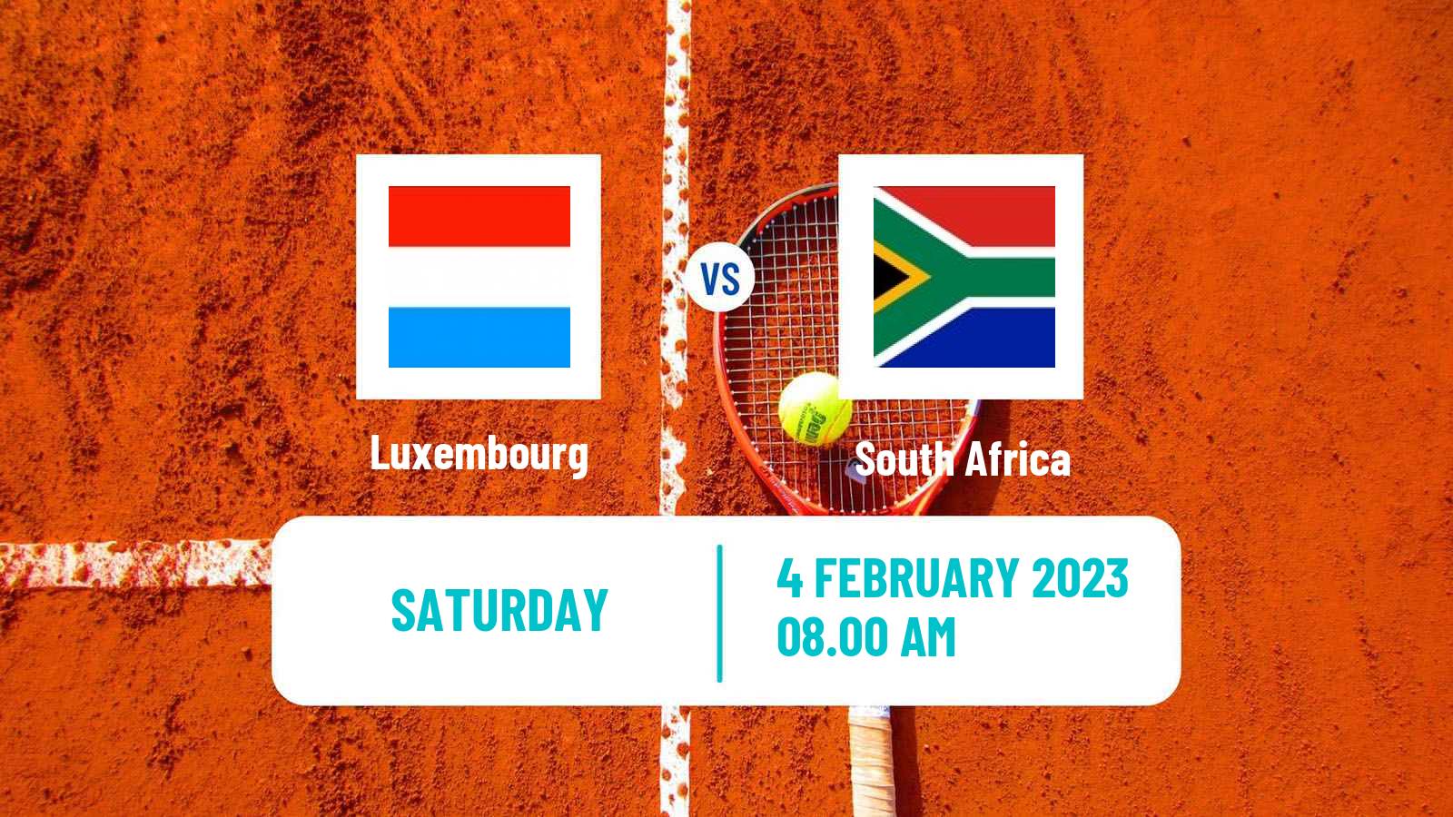 Tennis Davis Cup World Group II Teams Luxembourg - South Africa