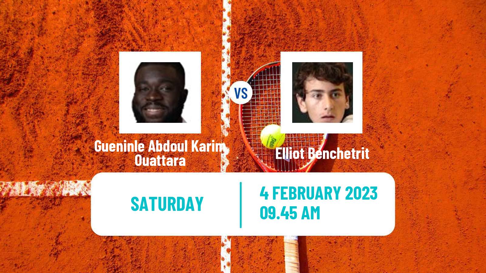 Tennis Davis Cup World Group II Gueninle Abdoul Karim Ouattara - Elliot Benchetrit