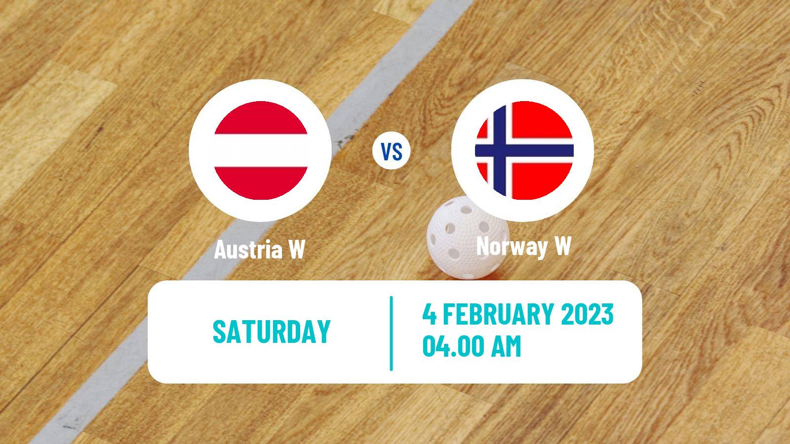 Floorball World Championship Floorball Women Austria W - Norway W