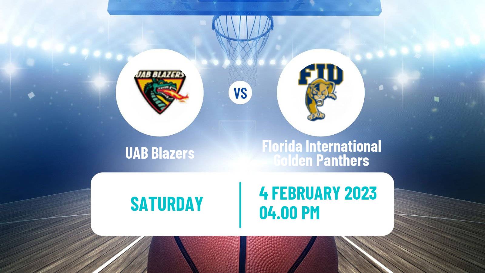 Basketball NCAA College Basketball UAB Blazers - Florida International Golden Panthers