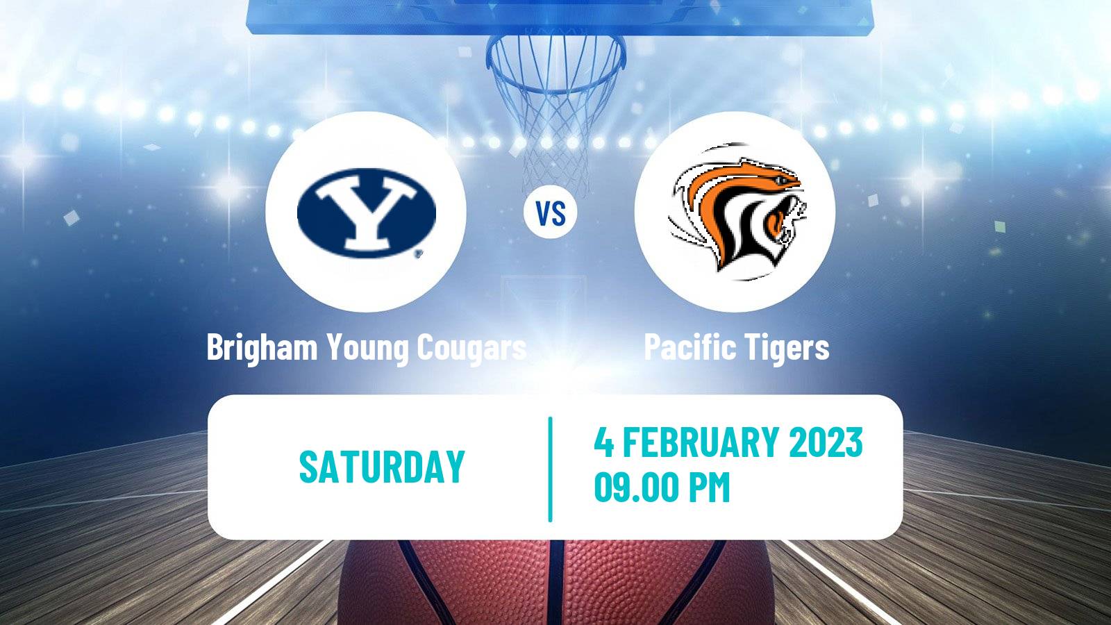 Basketball NCAA College Basketball Brigham Young Cougars - Pacific Tigers