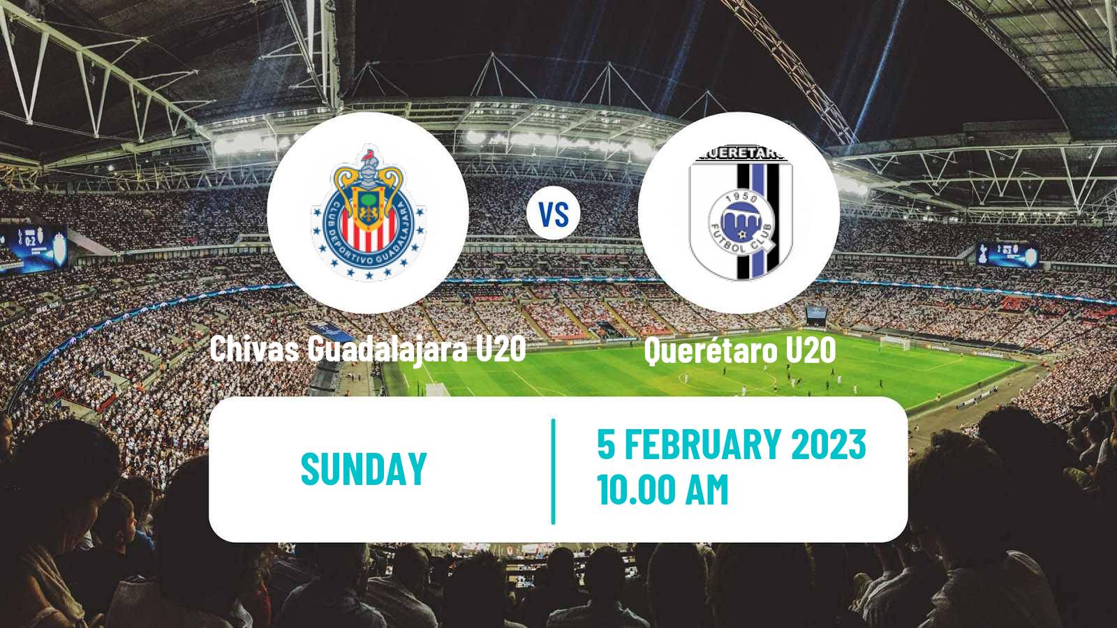 Soccer Mexican Liga MX U20 Chivas Guadalajara U20 - Querétaro U20