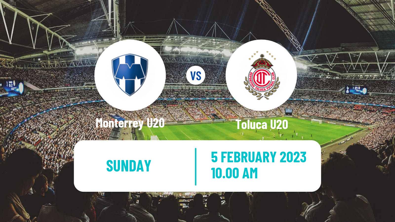 Soccer Mexican Liga MX U20 Monterrey U20 - Toluca U20