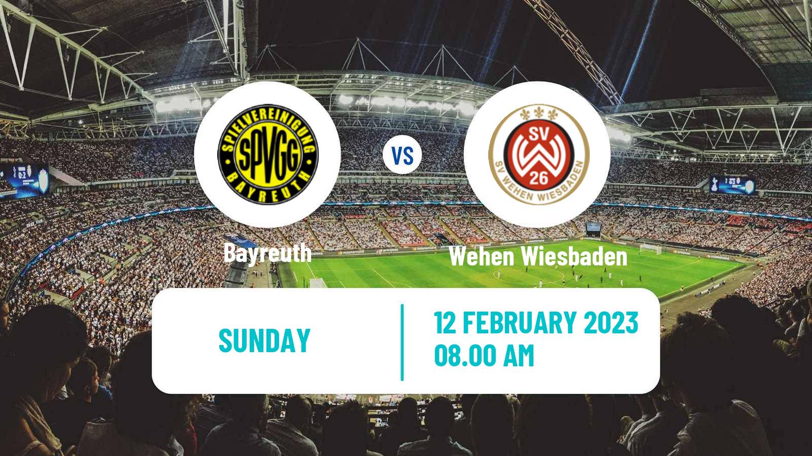 Soccer German 3 Bundesliga Bayreuth - Wehen Wiesbaden