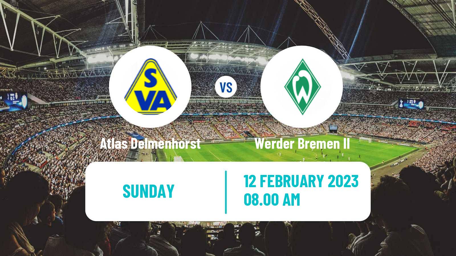 Soccer German Regionalliga North Atlas Delmenhorst - Werder Bremen II