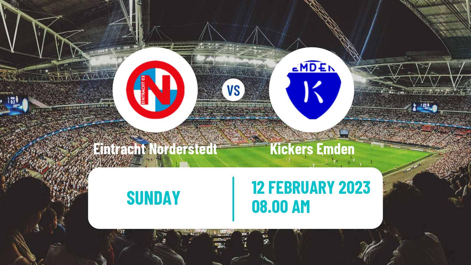 Soccer German Regionalliga North Eintracht Norderstedt - Kickers Emden