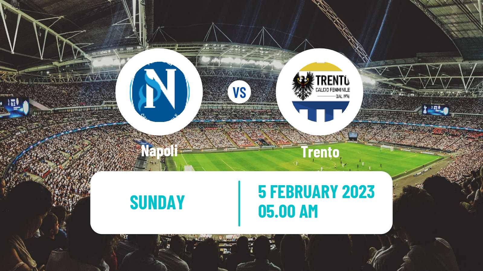 Soccer Italian Serie B Women Napoli - Trento