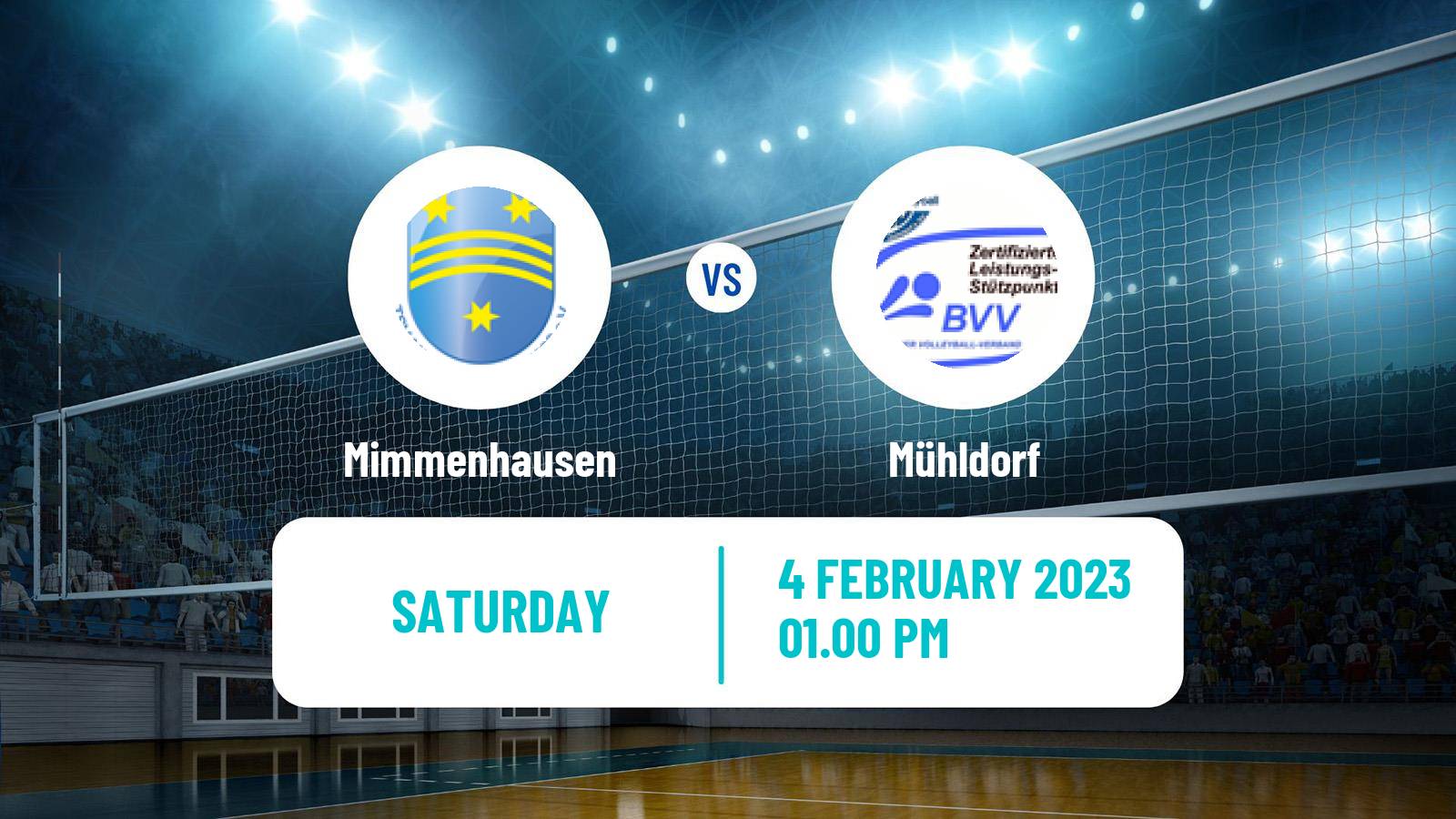 Volleyball German 2 Bundesliga South Volleyball Mimmenhausen - Mühldorf