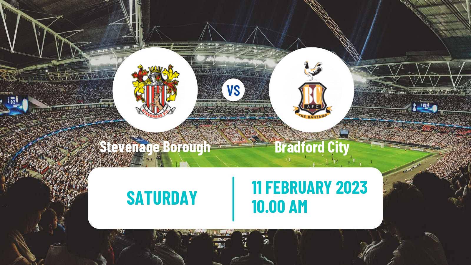 Soccer English League Two Stevenage Borough - Bradford City