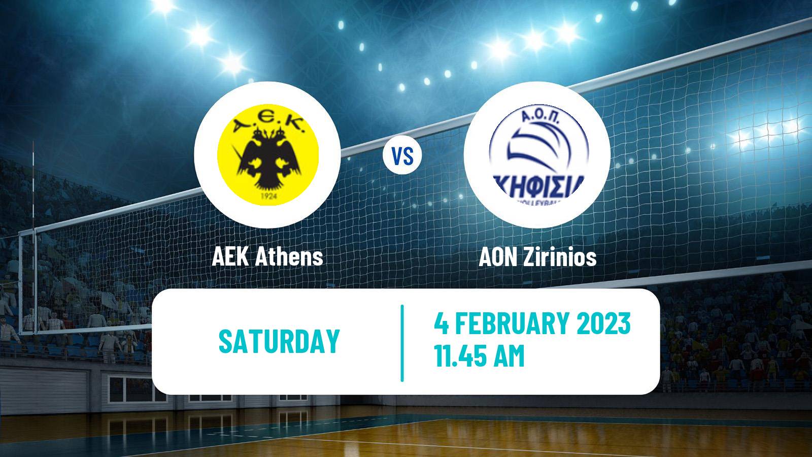 Volleyball Greek A1 Volleyball Women AEK Athens - AON Zirinios