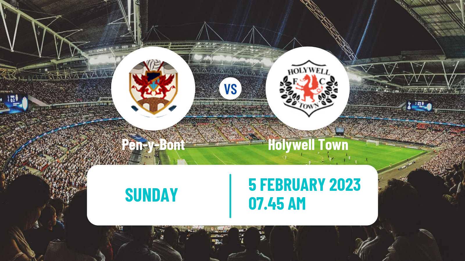 Soccer Welsh FA Cup Pen-y-Bont - Holywell Town