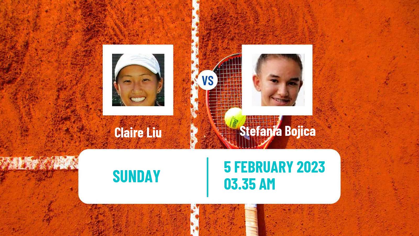 Tennis WTA Abu Dhabi Claire Liu - Stefania Bojica