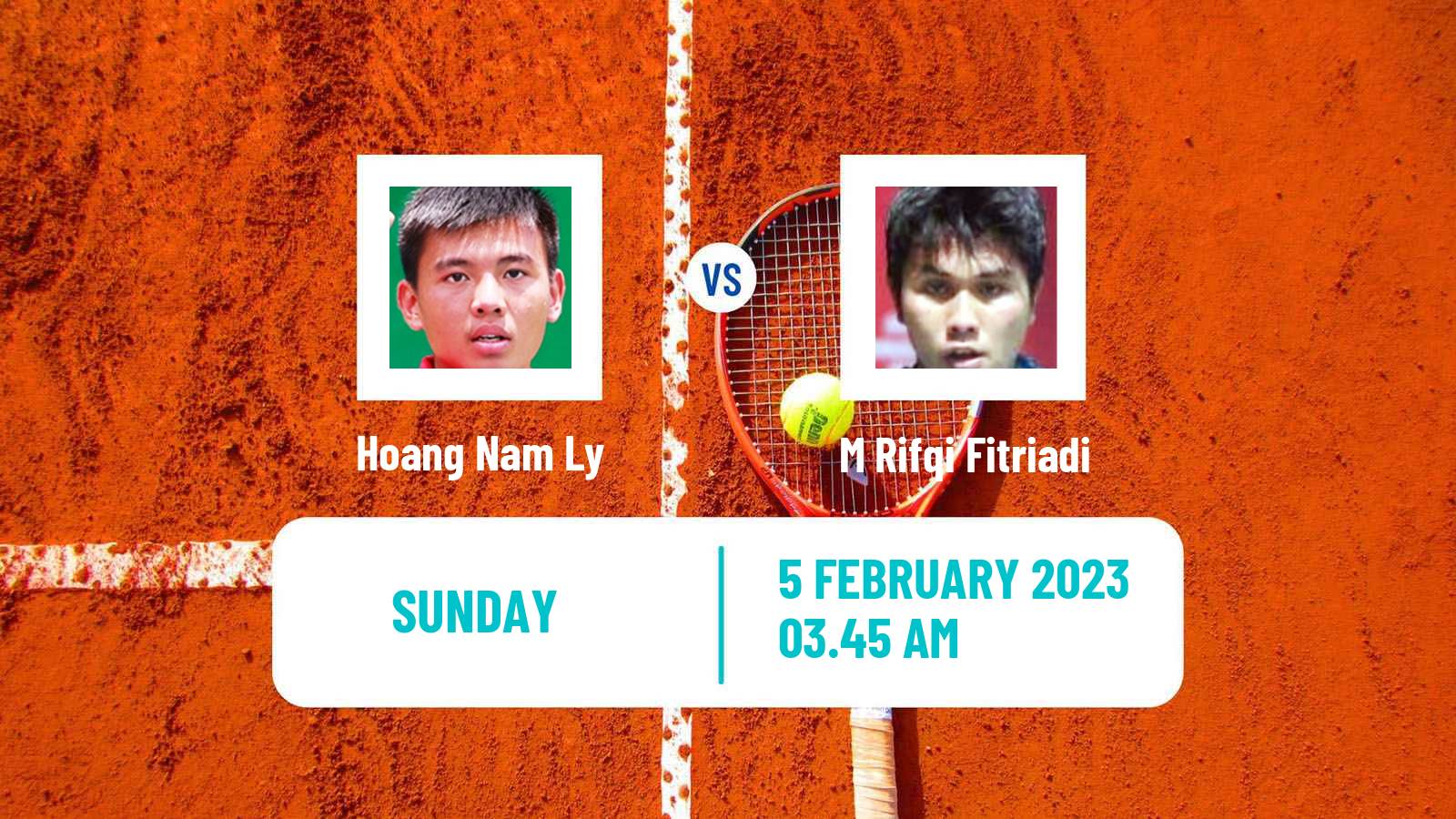 Tennis Davis Cup World Group II Hoang Nam Ly - M Rifqi Fitriadi
