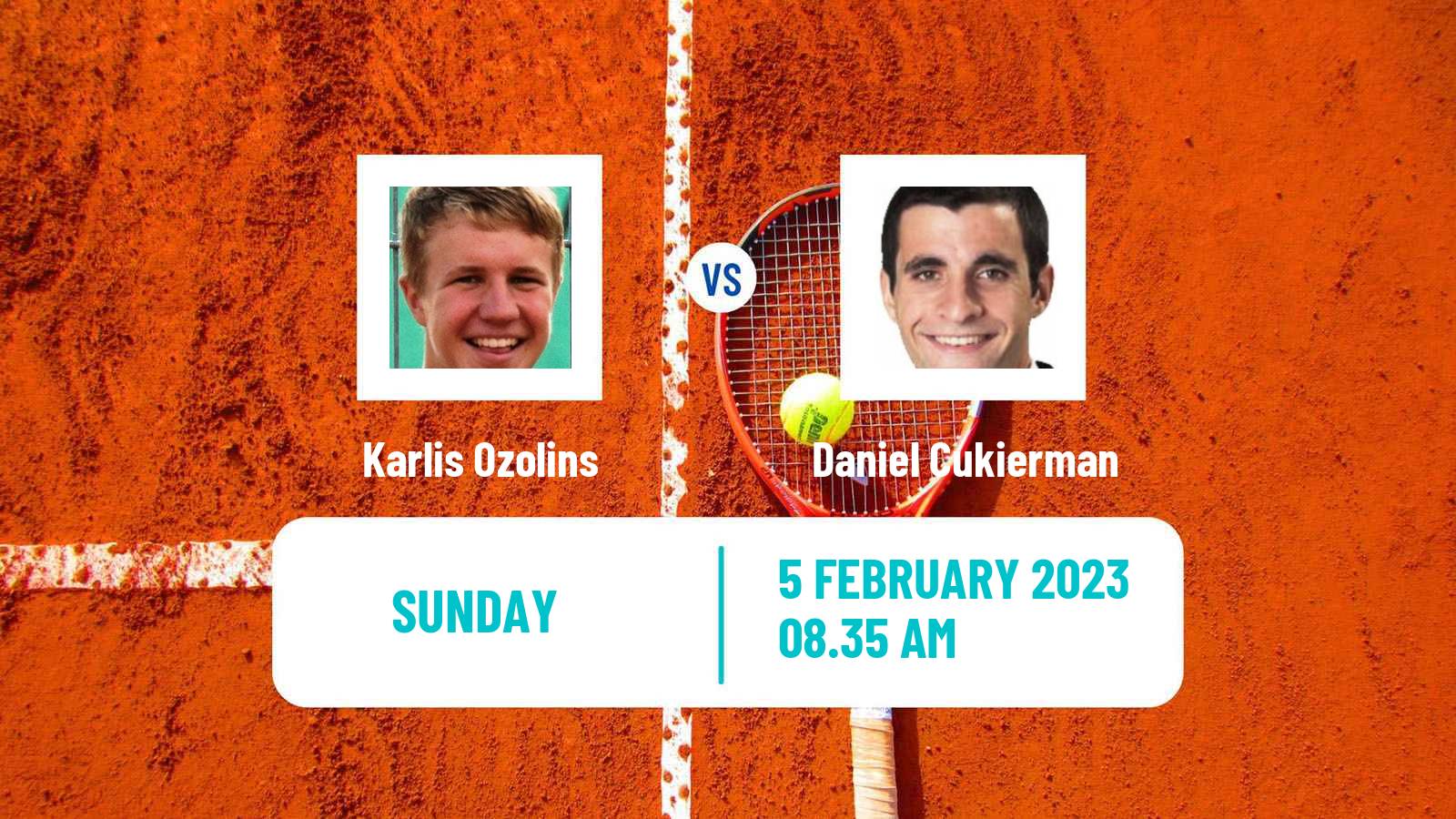 Tennis Davis Cup World Group I Karlis Ozolins - Daniel Cukierman