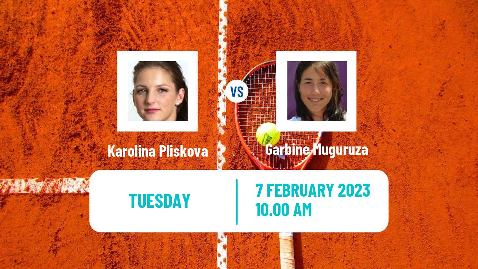 Tennis WTA Abu Dhabi Karolina Pliskova - Garbine Muguruza