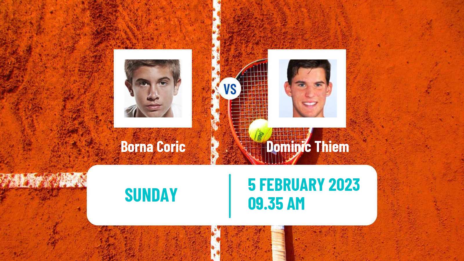 Tennis Davis Cup World Group Borna Coric - Dominic Thiem