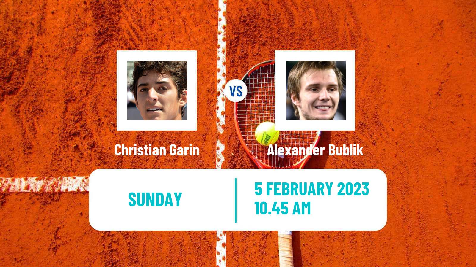 Tennis Davis Cup World Group Christian Garin - Alexander Bublik