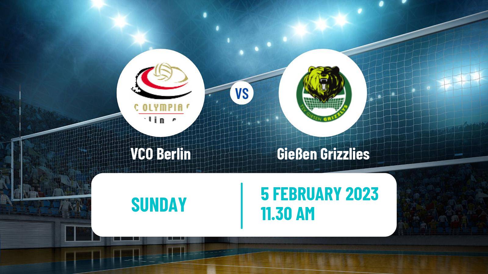 Volleyball German Bundesliga Volleyball VCO Berlin - Gießen Grizzlies