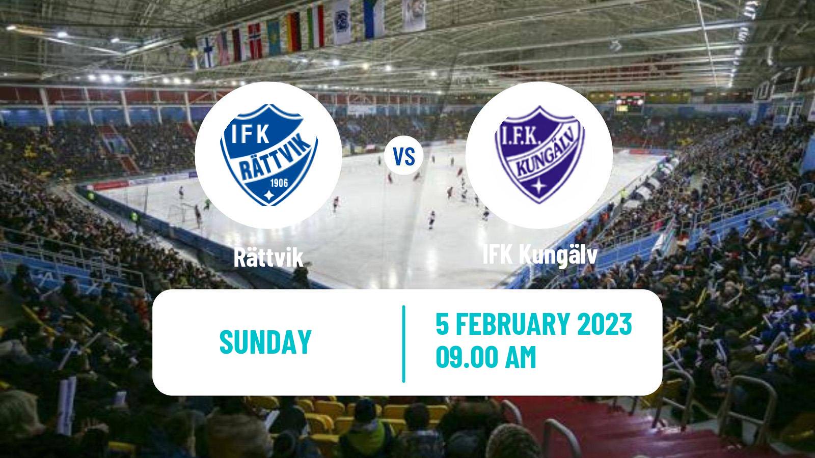 Bandy Swedish Allsvenskan Bandy Rättvik - IFK Kungälv