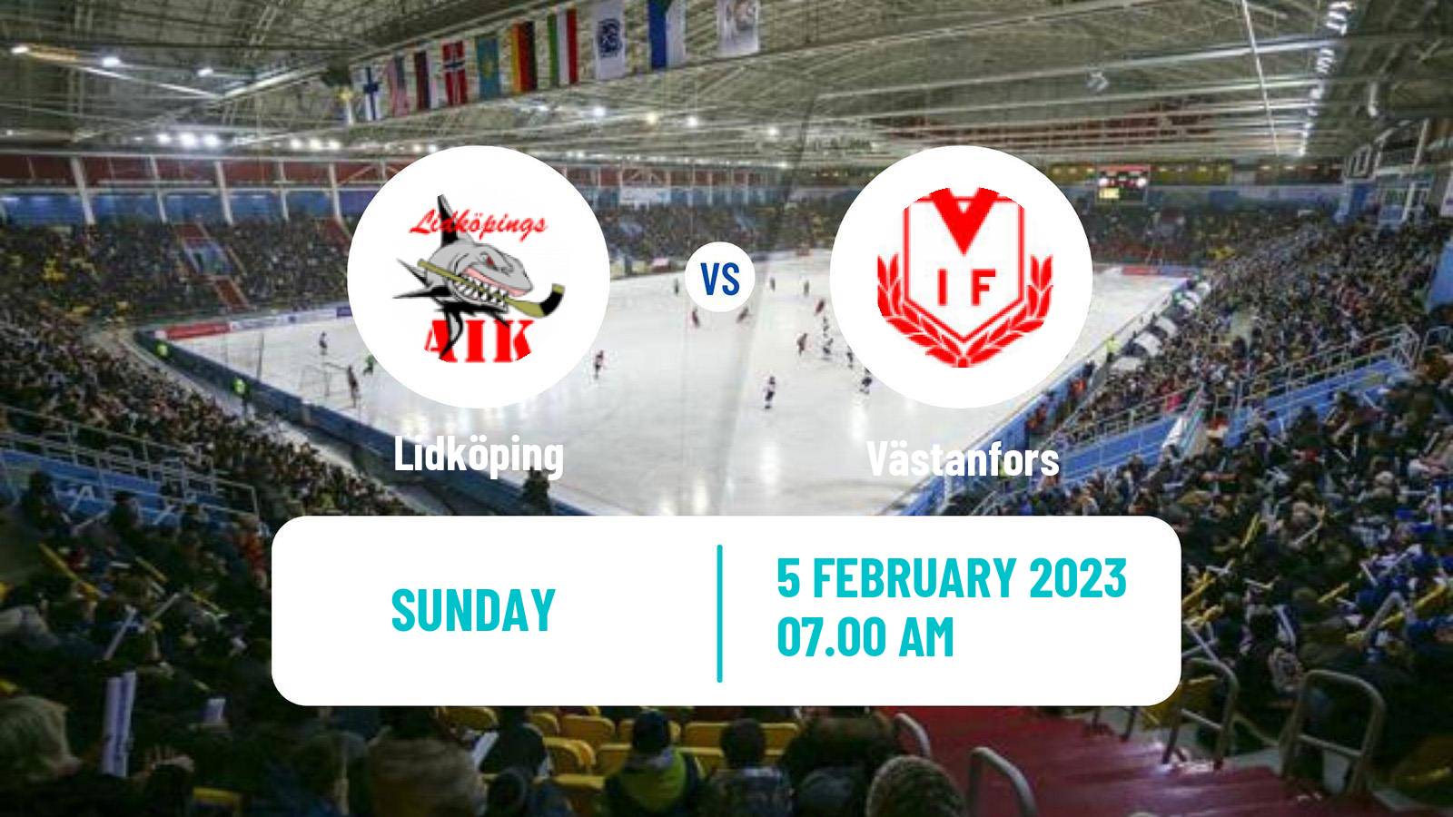 Bandy Swedish Allsvenskan Bandy Lidköping - Västanfors