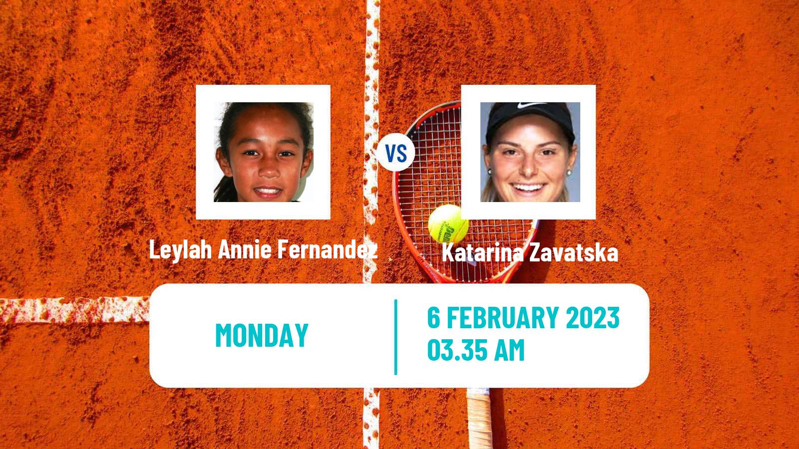 Tennis WTA Abu Dhabi Leylah Annie Fernandez - Katarina Zavatska