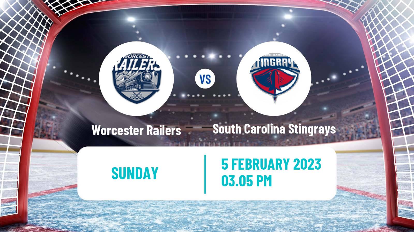 Hockey ECHL Worcester Railers - South Carolina Stingrays