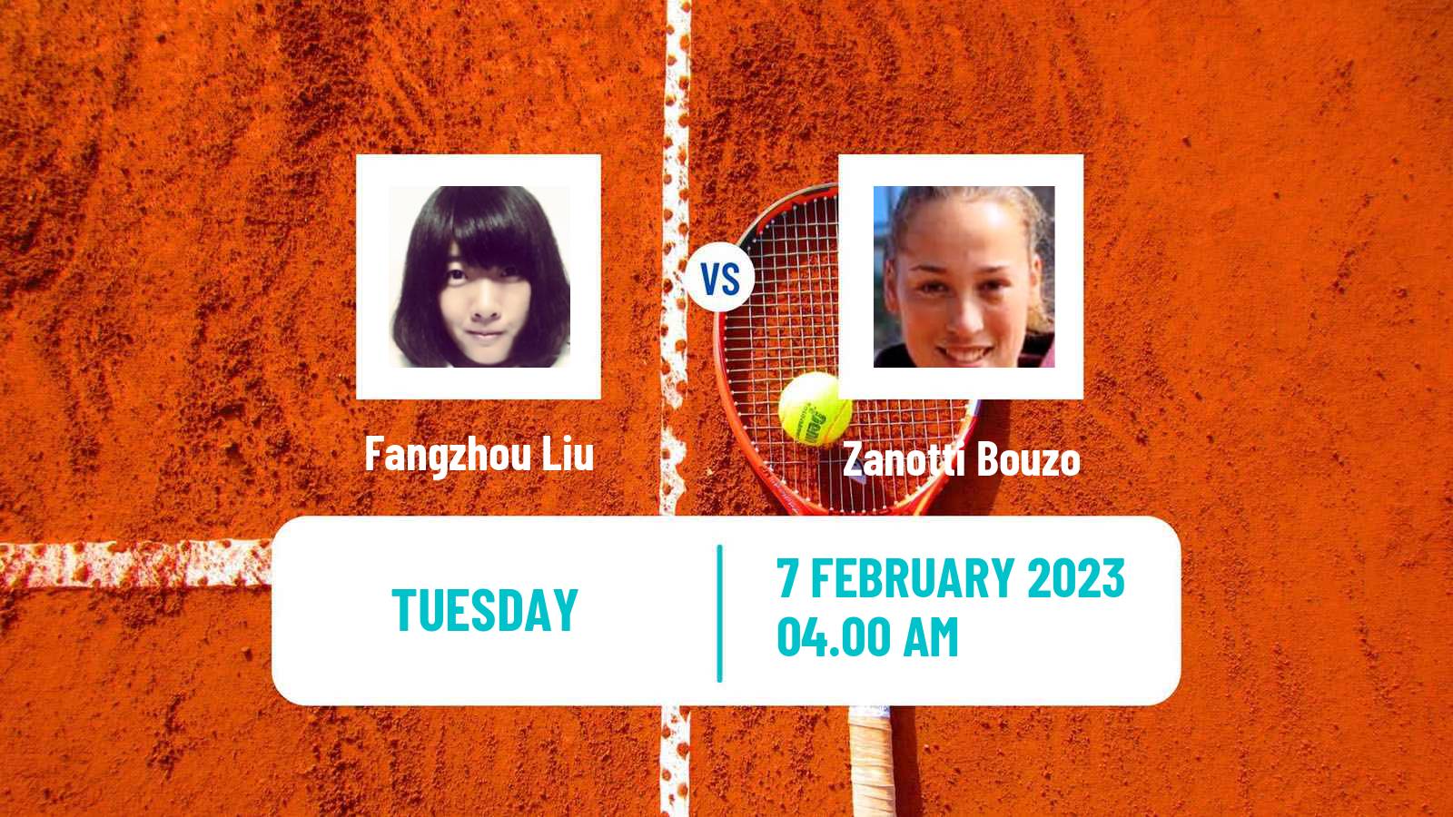 Tennis ITF Tournaments Fangzhou Liu - Zanotti Bouzo