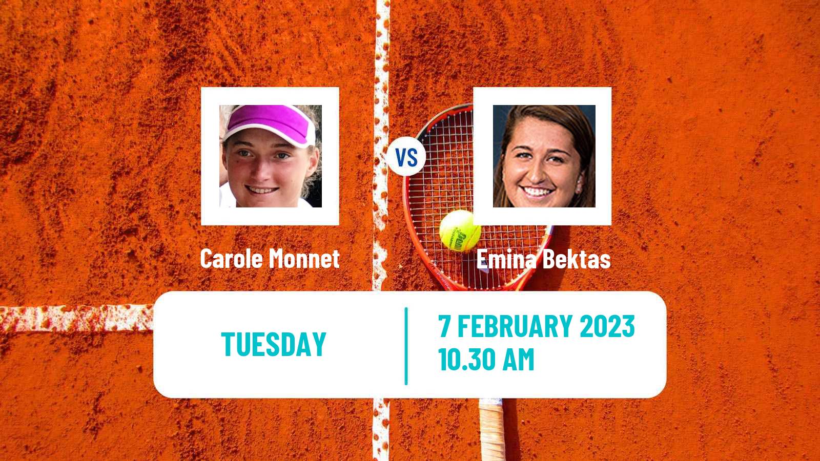 Tennis ITF Tournaments Carole Monnet - Emina Bektas