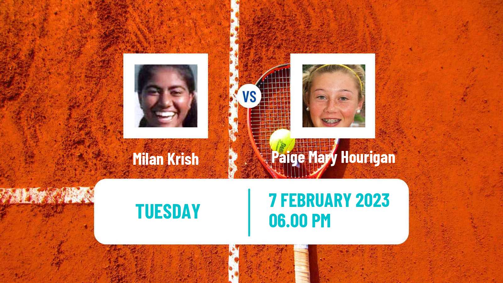 Tennis ITF Tournaments Milan Krish - Paige Mary Hourigan