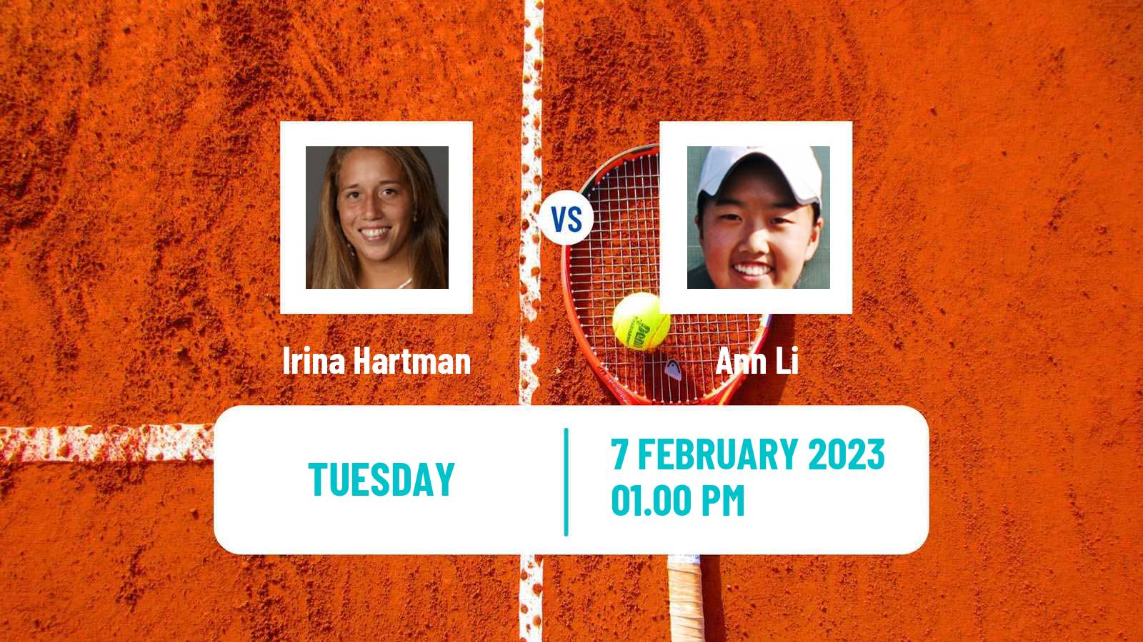 Tennis ITF Tournaments Irina Hartman - Ann Li