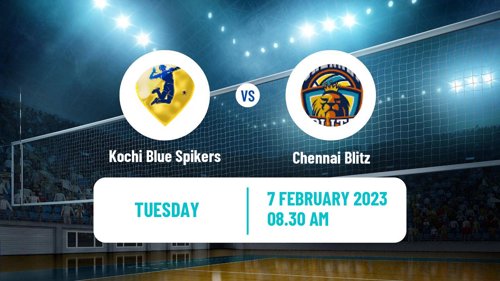 Volleyball Indian Prime Volleyball Kochi Blue Spikers - Chennai Blitz