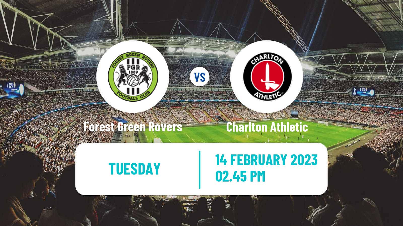 Soccer English League One Forest Green Rovers - Charlton Athletic