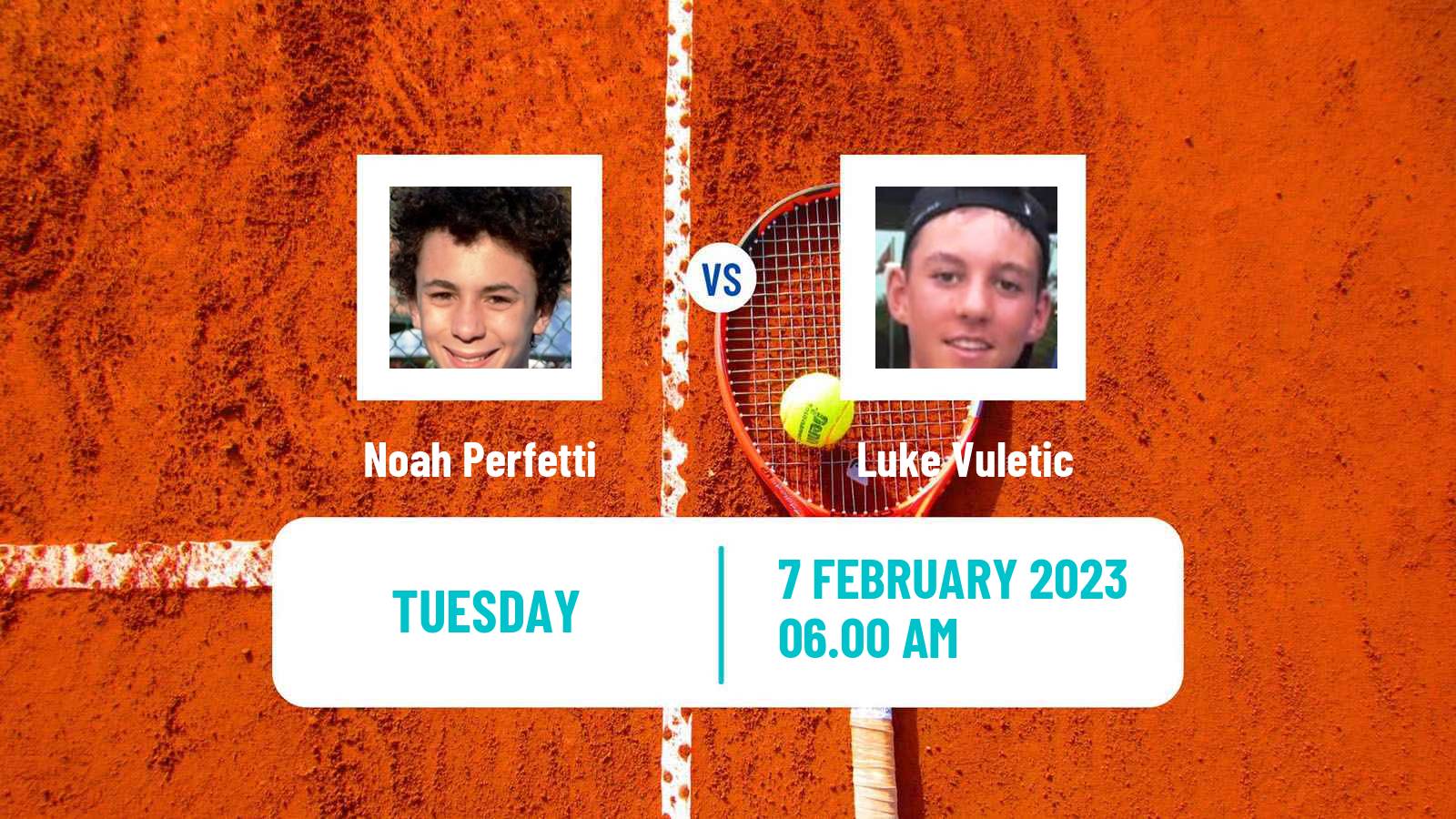 Tennis ITF Tournaments Noah Perfetti - Luke Vuletic