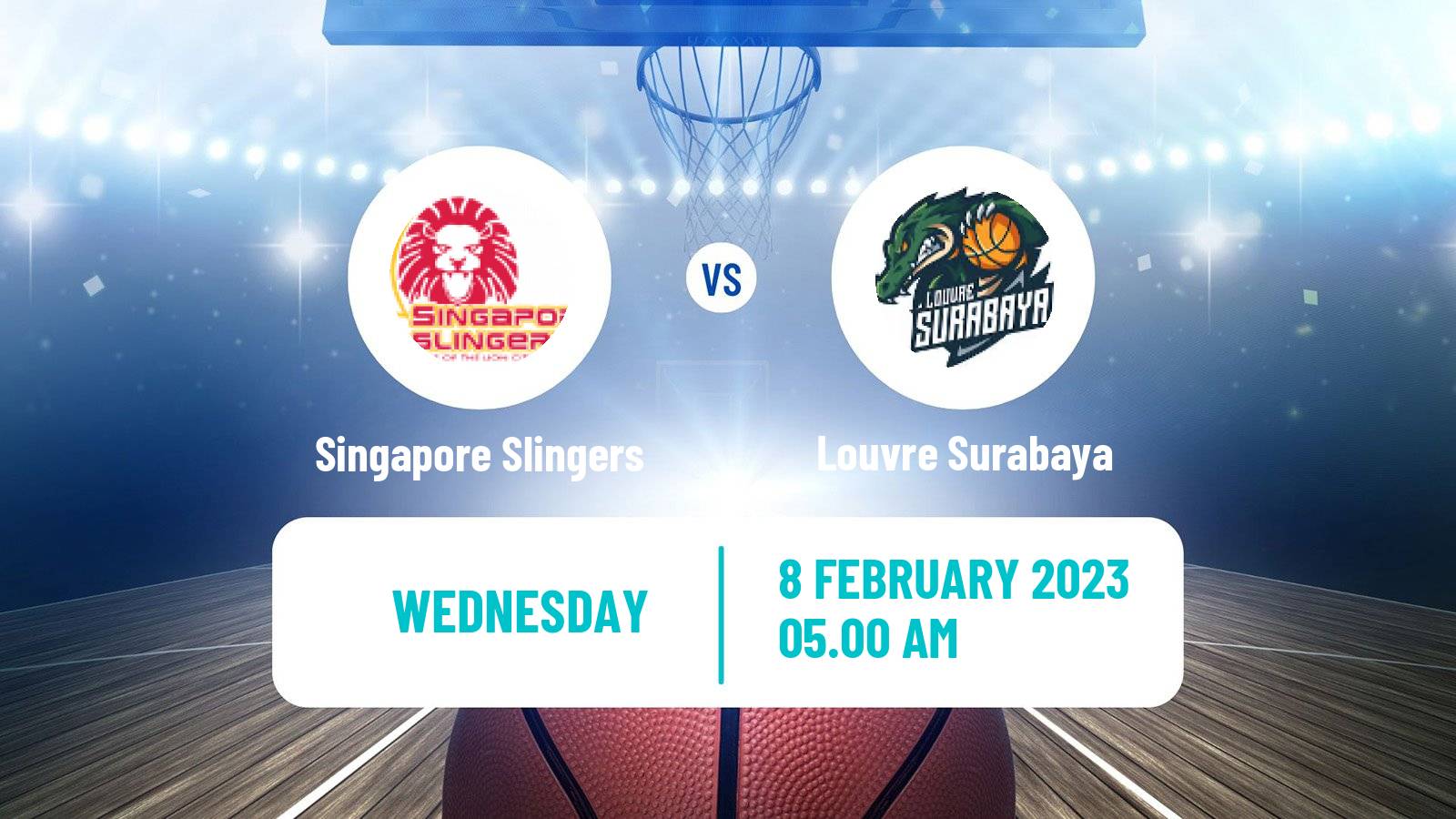 Basketball ASEAN Basketball League Singapore Slingers - Louvre Surabaya