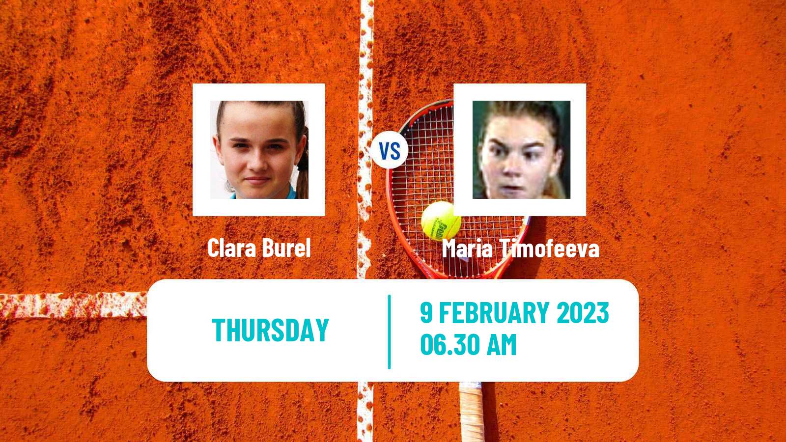 Tennis ITF Tournaments Clara Burel - Maria Timofeeva