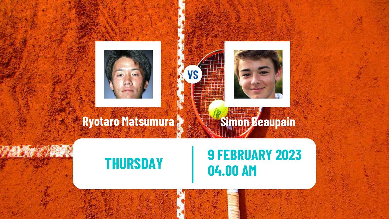 Tennis ITF Tournaments Ryotaro Matsumura - Simon Beaupain