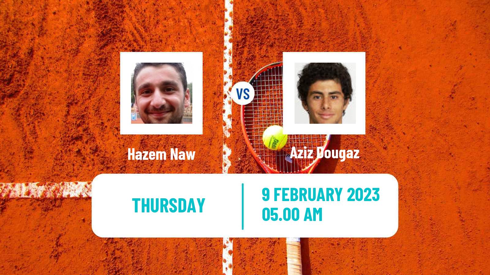 Tennis ITF Tournaments Hazem Naw - Aziz Dougaz