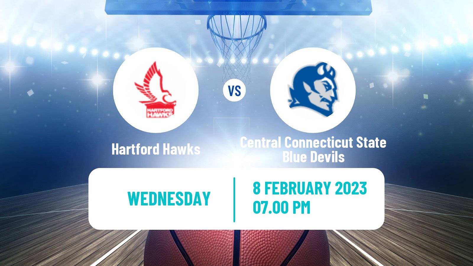 Basketball NCAA College Basketball Hartford Hawks - Central Connecticut State Blue Devils