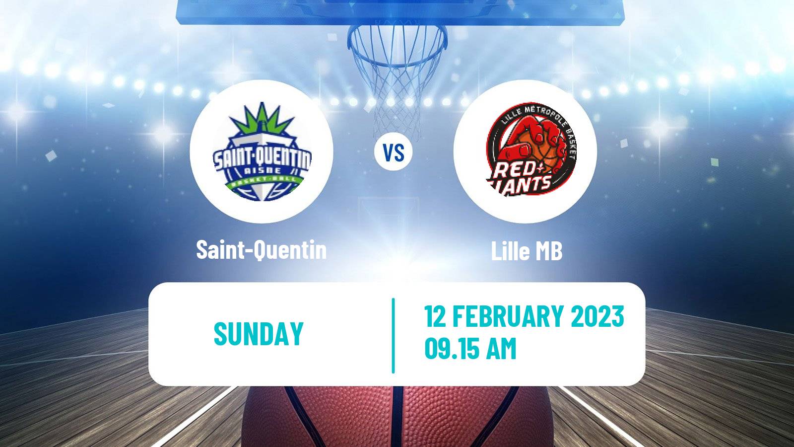 Basketball French LNB Pro B Saint-Quentin - Lille MB