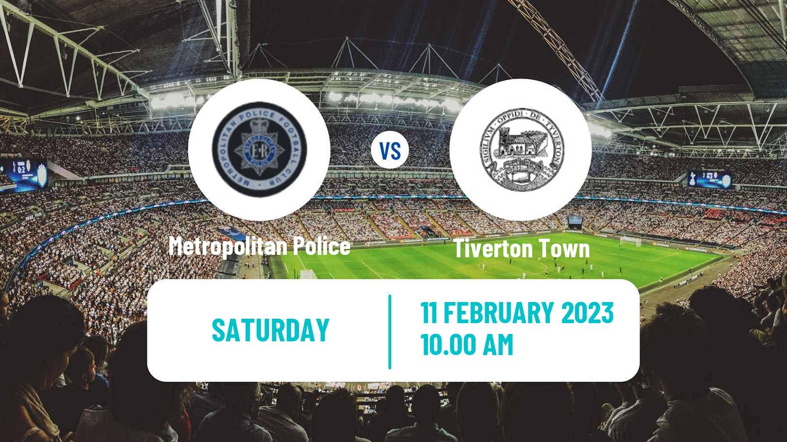 Soccer English Southern League South Division Metropolitan Police - Tiverton Town