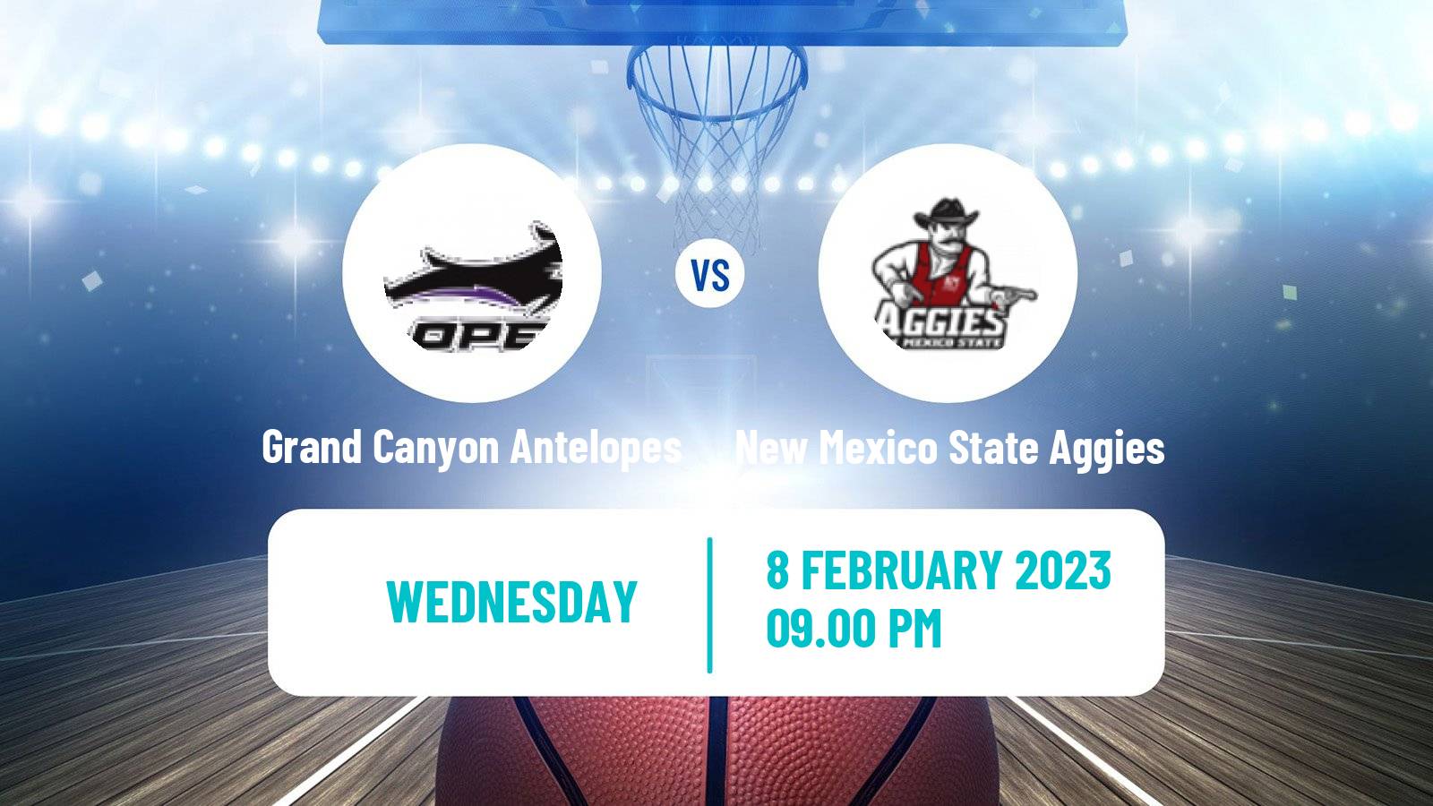 Basketball NCAA College Basketball Grand Canyon Antelopes - New Mexico State Aggies