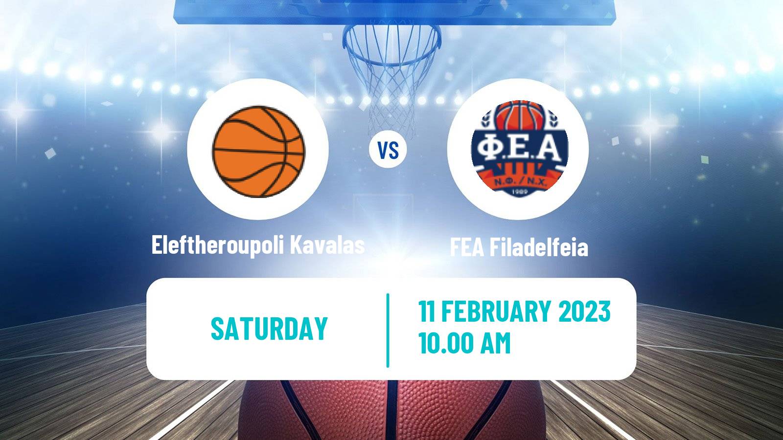 Basketball Greek Elite League Basketball Eleftheroupoli Kavalas - FEA Filadelfeia