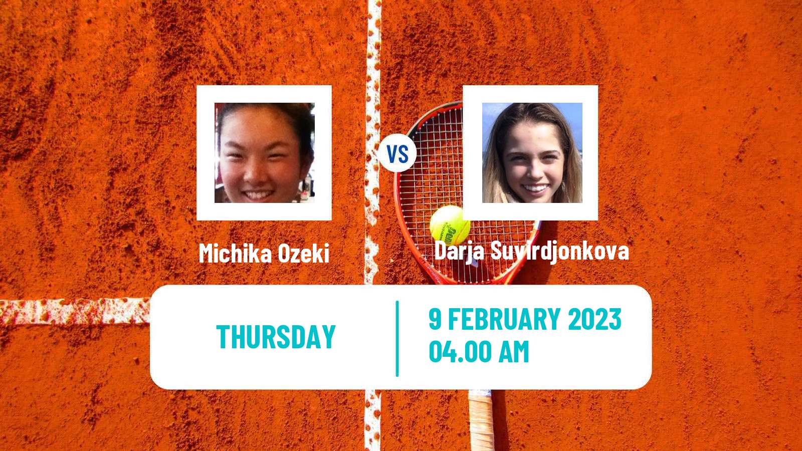 Tennis ITF Tournaments Michika Ozeki - Darja Suvirdjonkova