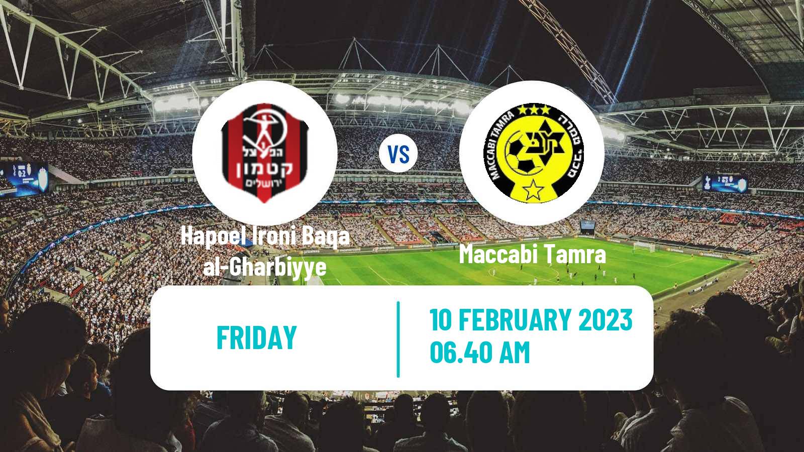 Soccer Israeli Liga Alef North Hapoel Ironi Baqa al-Gharbiyye - Maccabi Tamra